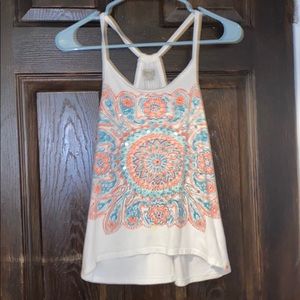 Printed tank blouse